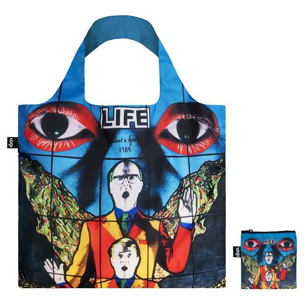 Skládací nákupní taška LOQI GILBERT & GEORGE Death, Hope, Life, Fear