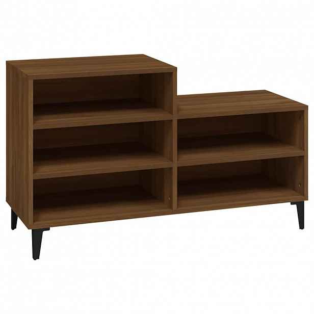 vidaXL Botník hnědý dub 102x36x60 cm kompozitní dřevo