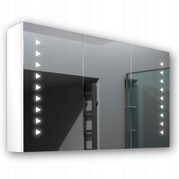 Dřevěná skříňka 120x70 Led zrcadlo Neptune Bílá