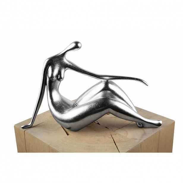 KUNSTLOFT DEKORATIVNÍ SOCHA STŘÍBRNÁ, 36/22 CM