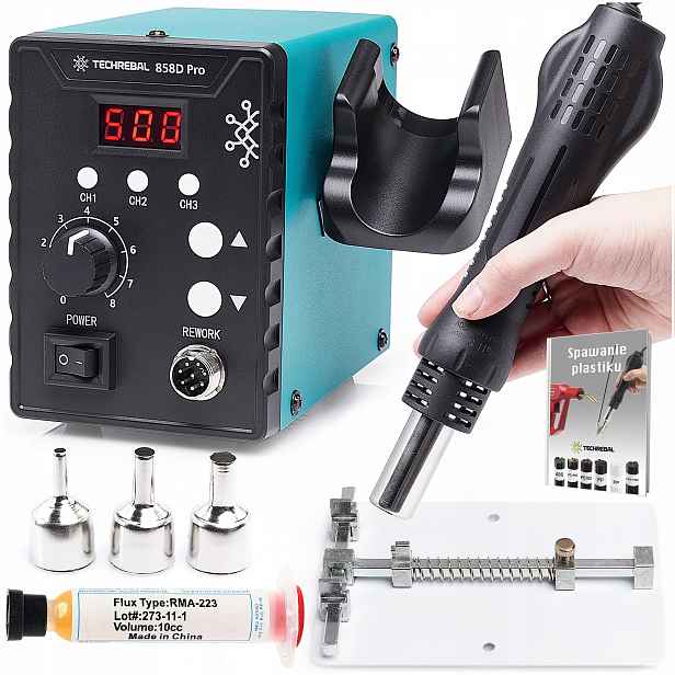 Pájecí Stanice Techrebal 858D Hot Air Kovový Držák Tavidlo