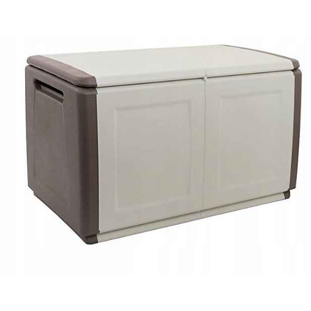 Plastový úložný box Linea Cube 2dílný 96cm béžovohnědá