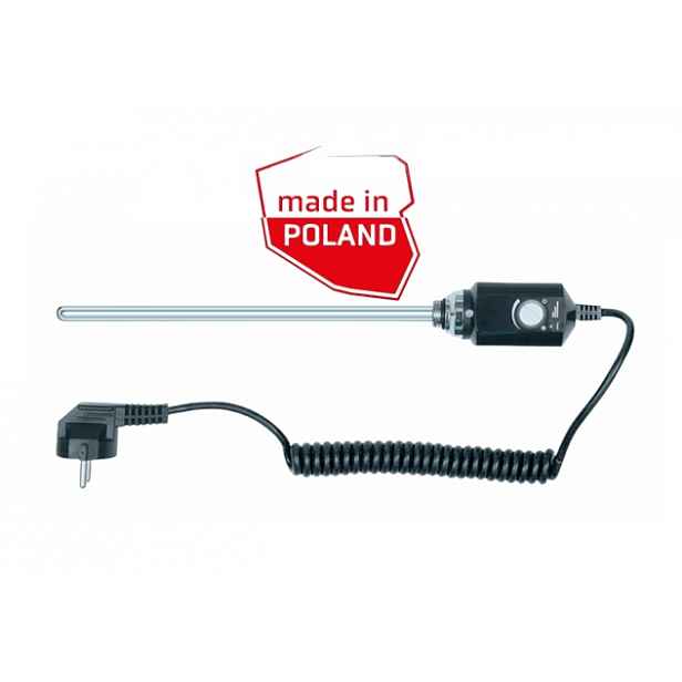 Polská ohřívačka pro koupelnové radiátory termostat 1/2" 900W Grafit
