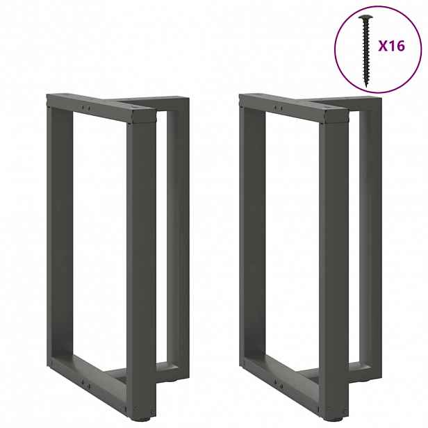 vidaXL Nohy barového stolu ve tvaru T 2 ks antracitové 60 x 35 x (90-91) cm ocelové