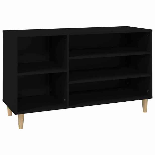 vidaXL Botník černý 102x36x60 cm kompozitní dřevo