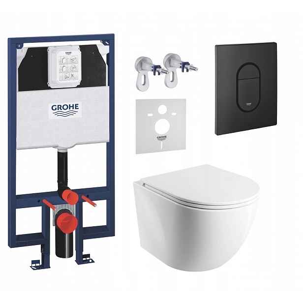 7v1 Wc Set, Stelaz Grohe Slim Wc Mísa Rim Silent Omnires Tlačítko