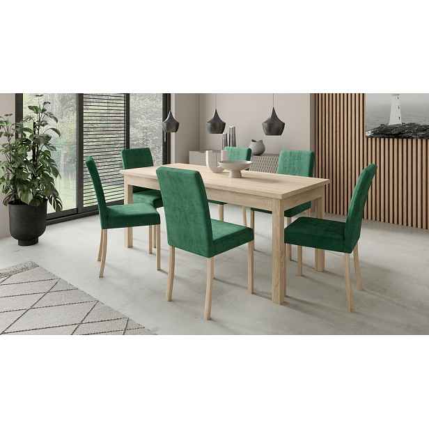 Jídelní stůl pro 6 osob 140x80 cm CADLA 11 - dub sonoma