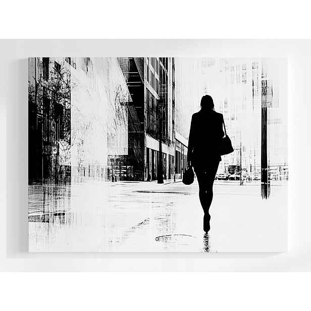 Plakát Město Ulice Žena Samota Anonymita 100x75