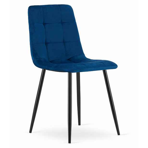 Sametové Velurové Křeslo 87 CM, Tmavě Modré, Do Obývacího Pokoje, Kovové