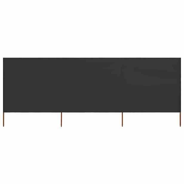 vidaXL 3dílná zástěna proti větru látková 400 x 160 cm antracitová