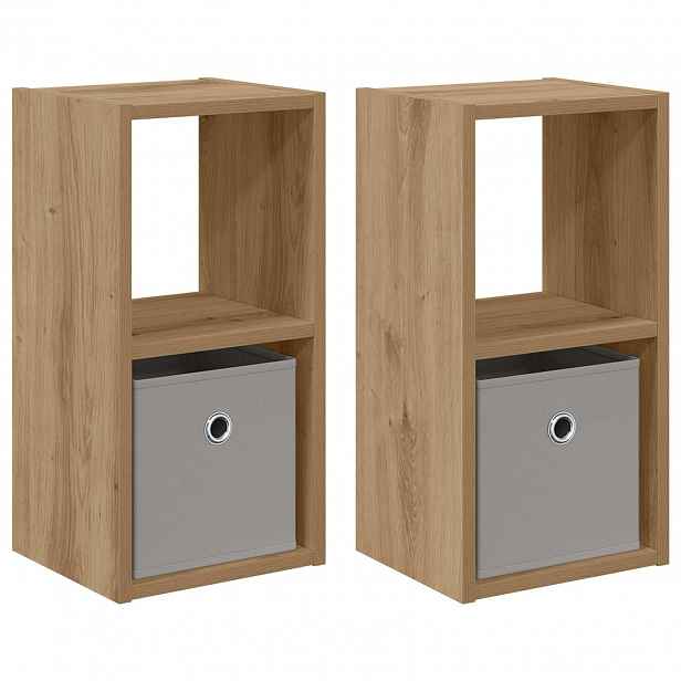 vidaXL Noční stolek 2 ks Artisanový dub 25,5 x 22 x 49,5 cm