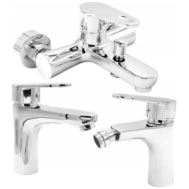 Koupelnová Sada Vana Umyvadlo Bidet Chrom Cobi