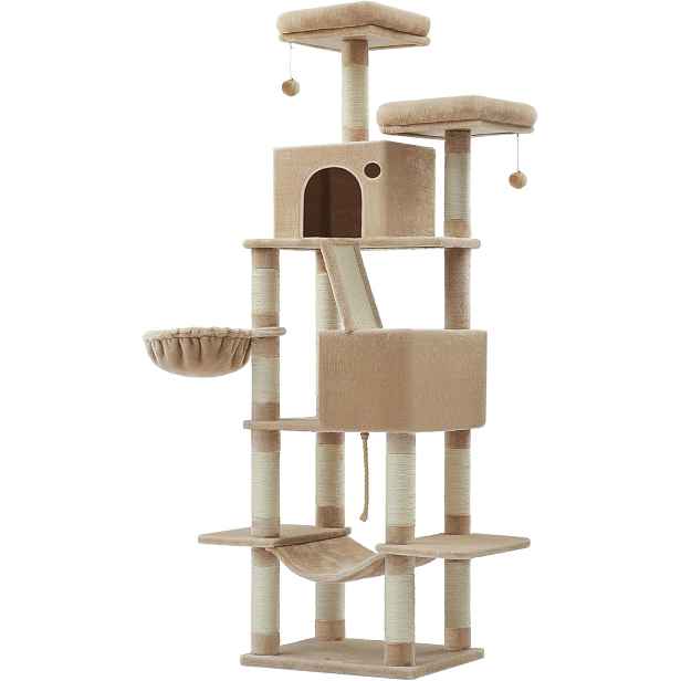 SONGMICS Kočičí škrabadlo Climbery 206 cm hnědé