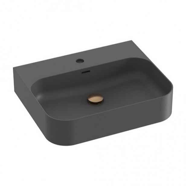 Umyvadlo Ravak Ceramic Slim 55,3x45,2 cm antracit otvor pro baterii uprostřed XJX03155005