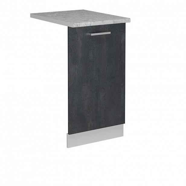 Vicco ČELNÍ PANEL MYČKY R-Line Černý beton 45 cm s pracovní deskou