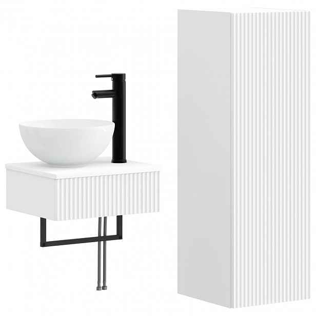 vidaXL Sada koupelnového nábytku 2 ks Bílá 33 x 34,5 x 100 cm