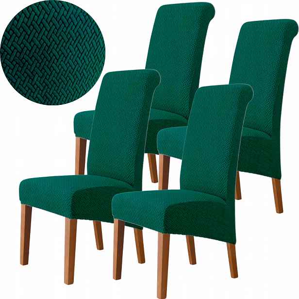 4X Potah Na Židli Žakár Jedle Premium Elastický Salon Oeko-tex