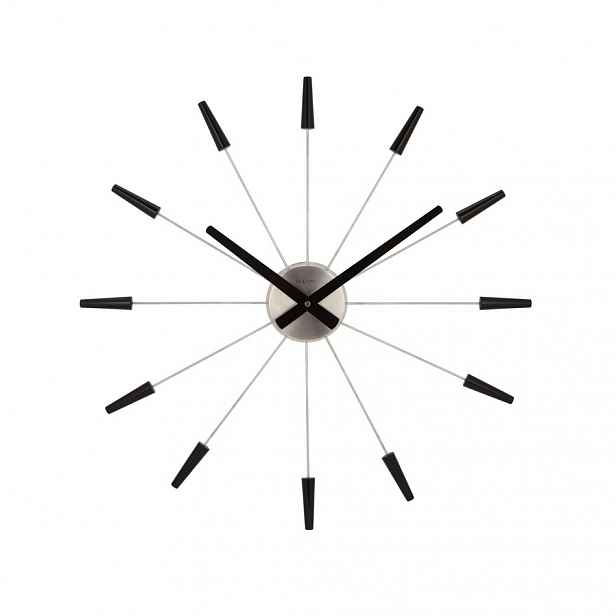 Nextime Plug Inn 2610zw nástěnné hodiny černá