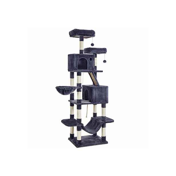 SONGMICS Kočičí škrabadlo Climbery 206 cm tmavě šedé