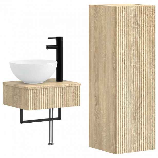 vidaXL Sada koupelnového nábytku 2 ks Dub sonoma 33 x 34,5 x 100 cm