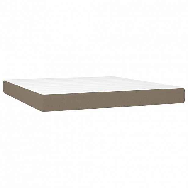 vidaXL Taštičková matrace střední tvrdost taupe 160 x 200 x 20 cm textil