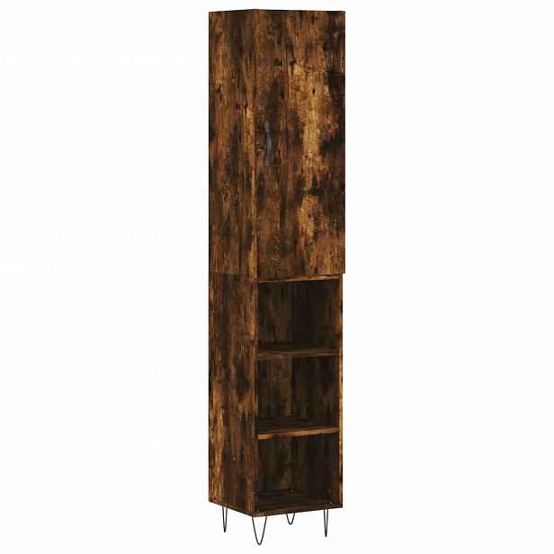 vidaXL Skříň highboard kouřový dub 34,5 x 34 x 180 cm kompozitní dřevo