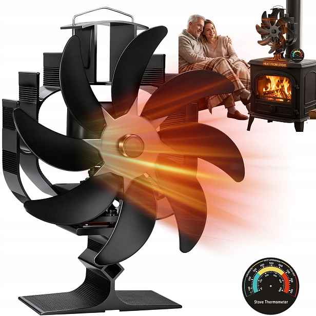 Ventilátor, Krbový Ventilátor Odolný Vůči Vysokým Teplotám S 8 Čepelemi