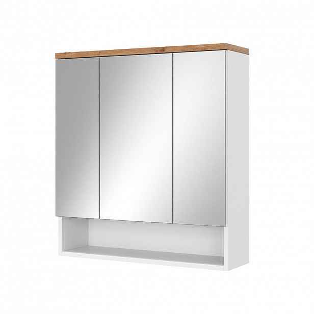 Vicco KOUPELNOVÁ ZRCADLOVÁ SKŘÍŇKA Eden Bílá vysoký lesk 70 x 77.5 cm se 3 dveřmi