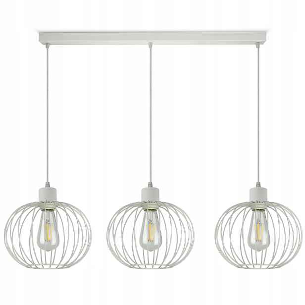 Závěsná lampa Lustr Bílá Drátěné Led koule E27