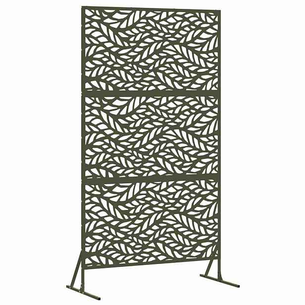 vidaXL Obrazovka pro soukromí 100 x 50 x 180 cm Ocel Olivově zelená