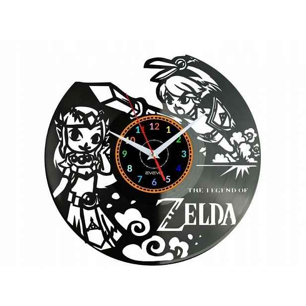 Zelda Dárek Originální dekorace do domu Hodiny z vinylové desky