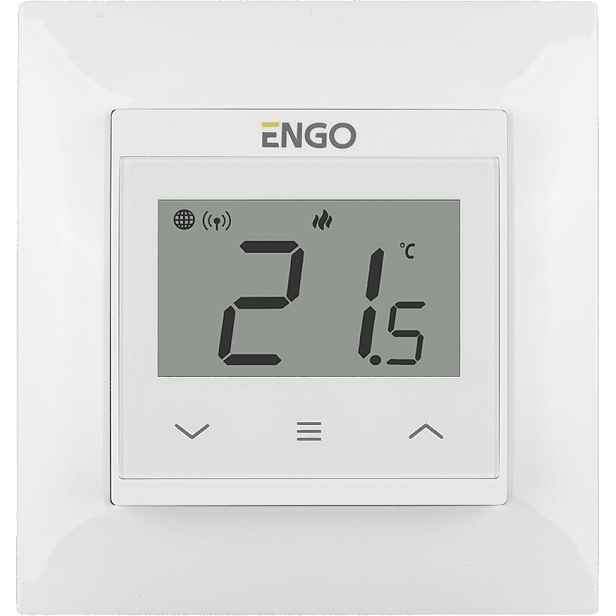 Engo Controls E55-W internetový podomítkový regulátor teploty WiFi 55x55