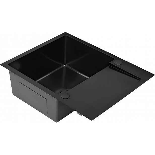 Gala 120 New Pravý/Levý Pvd Black Ocelový dřez Do Skříňky 60CM