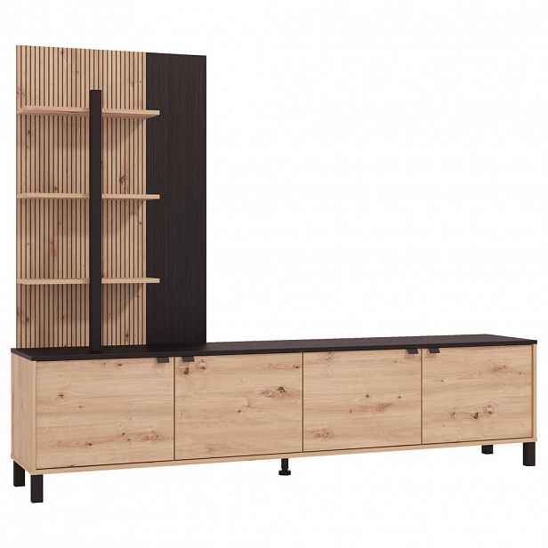Hom`in OBÝVACÍ STĚNA černá, dub artisan