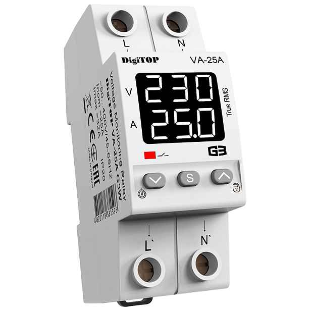 Napěťový relé s regulací proudu VA-25A G3W
