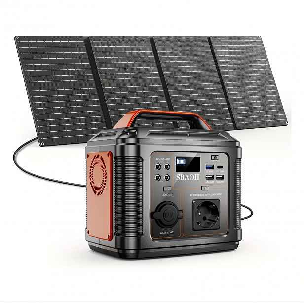 TEMU SBAOH 296WH Power Bank | 60W solární panel (vyžaduje se volba 300W+60W) a sada pro nabíjení v autě | Sekání trávy a prořezávání | Prodlužovací