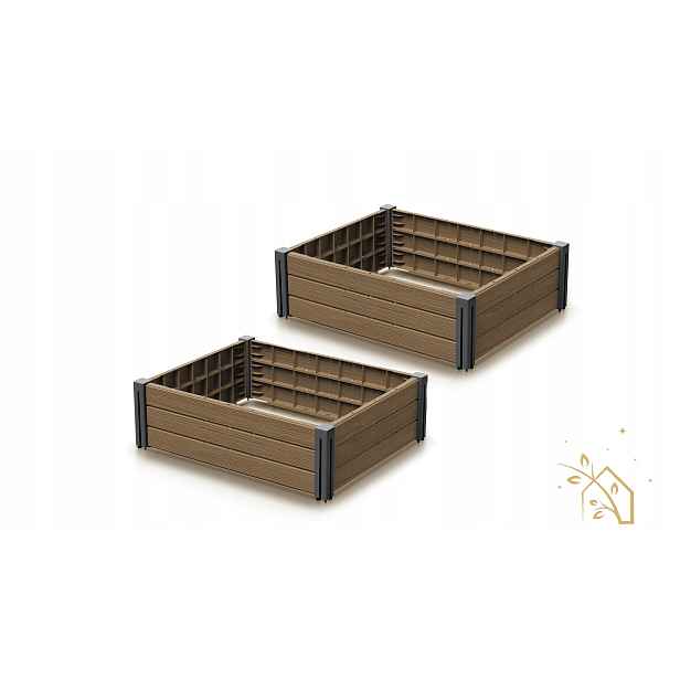 Zahradní záhon Base Plant 61x61x46 cm hnědý Prosperplast IBPS134-4665W