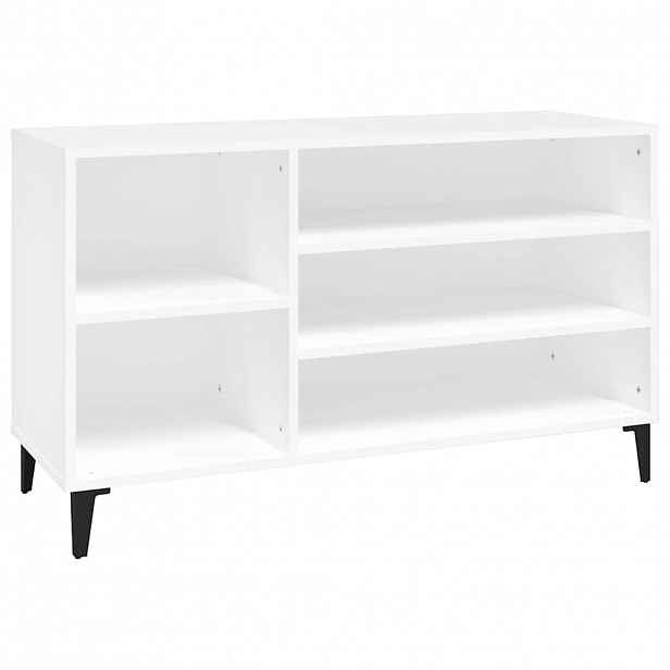vidaXL Botník bílý 102x36x60 cm kompozitní dřevo