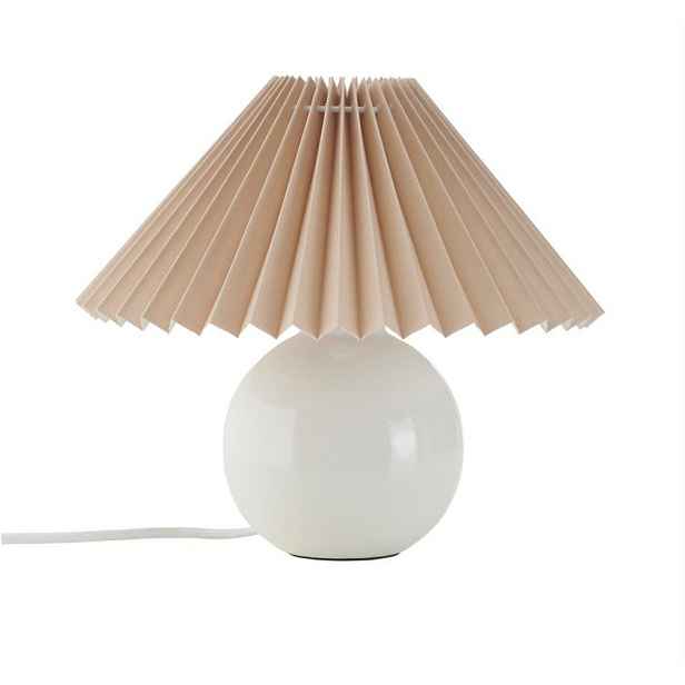 Béžová/krémová látková stolní lampa (výška 22 cm) Mimmi – Ellos Home