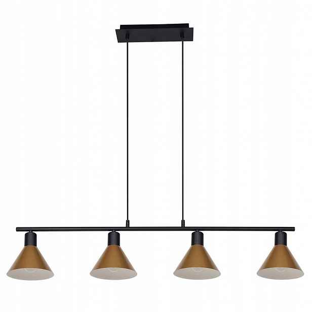 Čtyřbodová závěsná lampa nad stůl s kuželem