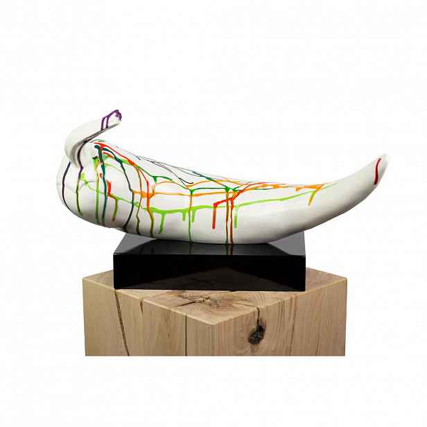 KUNSTLOFT DEKORATIVNÍ SOCHA BÍLÁ/BAREVNÁ, 55/48 CM