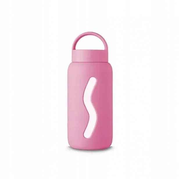 Mini skleněná láhev na vodu Flamingo Pink 500 ml Muuki