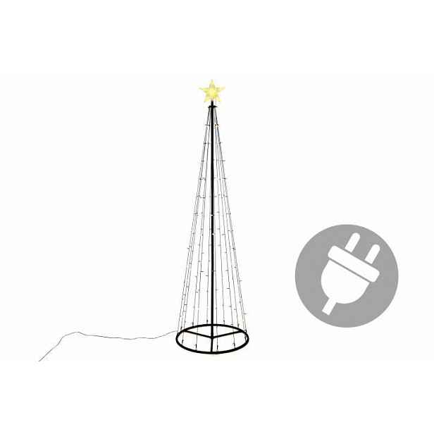 Nexos 47224 Vánoční dekorace - světelná pyramida stromek - 240 cm teple bílá
