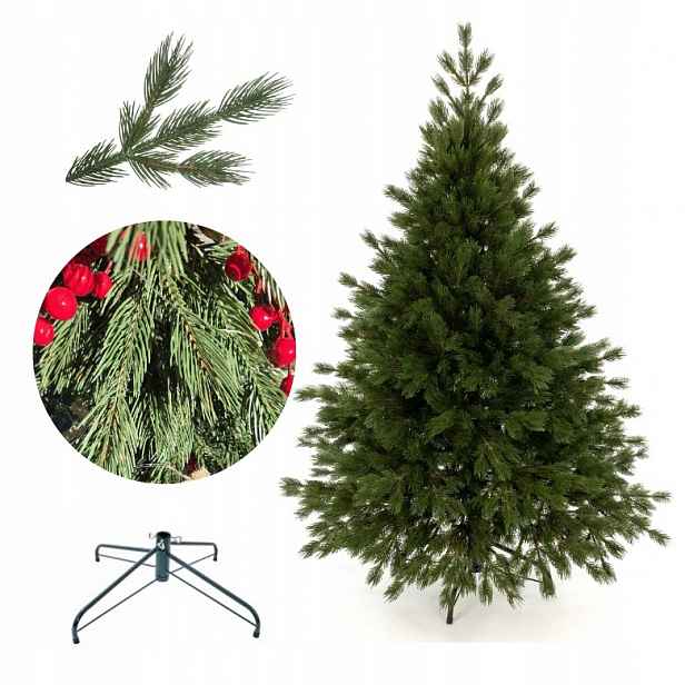 Umělý Vánoční Stromeček Borovice Limba 100% Pe 130 cm jako živý kovový stojan