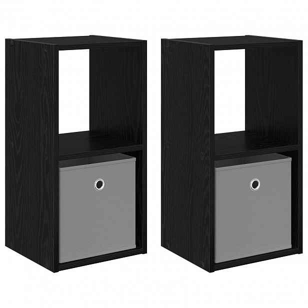 vidaXL Noční stolek 2 ks Černý dub 30,5 x 27 x 59,5 cm
