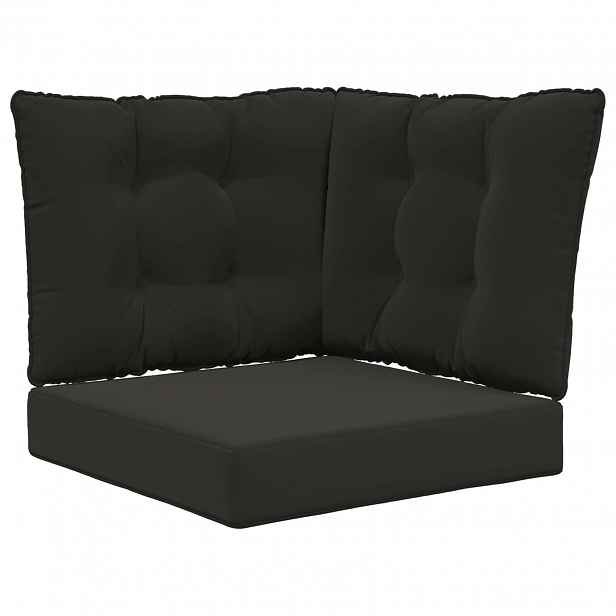 vidaXL Venkovní polštář na pohovku Polyester Černá 50,5 x 50,5 cm