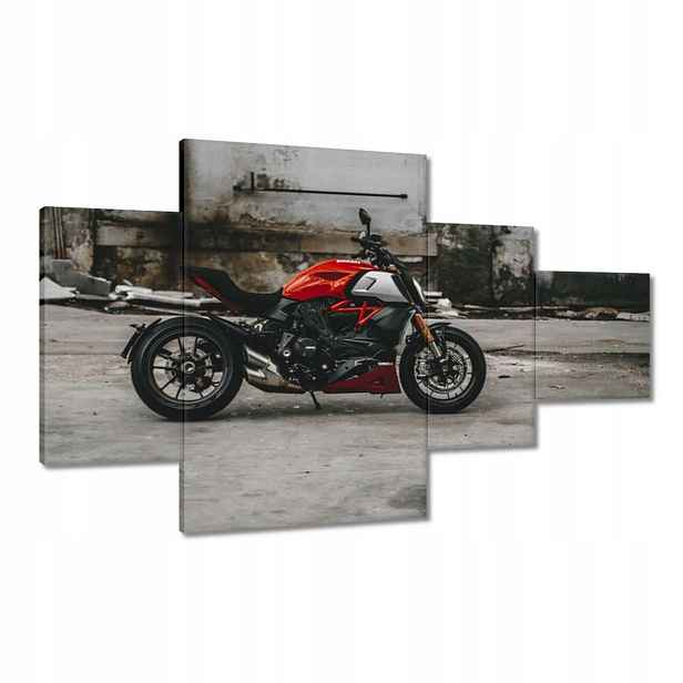 Obrazy 130x80 Červené Ducati Motocykl