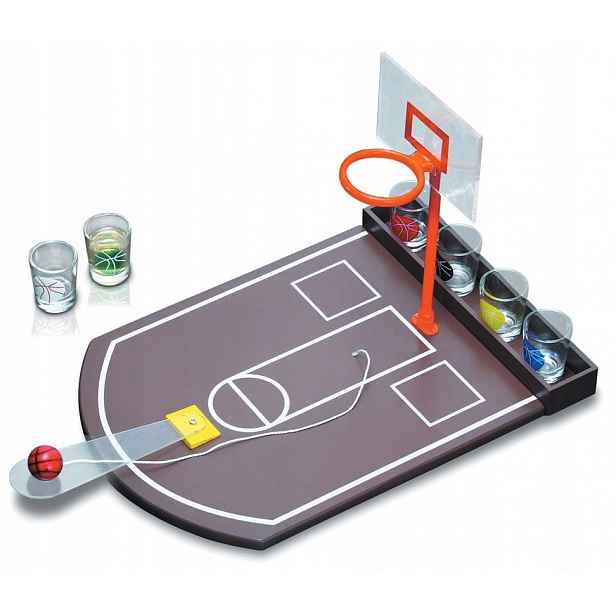 Alkoholová desková hra s kelímky Basketball