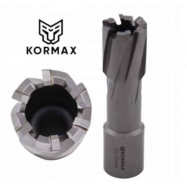 Trepanační fréza s karbidem 20 x 35 mm vrták 20 x 35 Weldon Kormax
