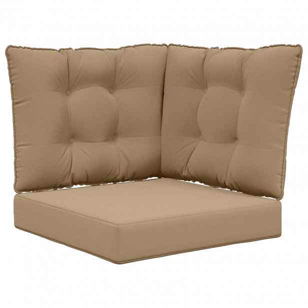 vidaXL Venkovní polštář na pohovku Polyester Taupe 50,5 x 50,5 cm